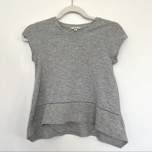 Girls Gray T-Shirt With Mesh Detailing From Nordstroms